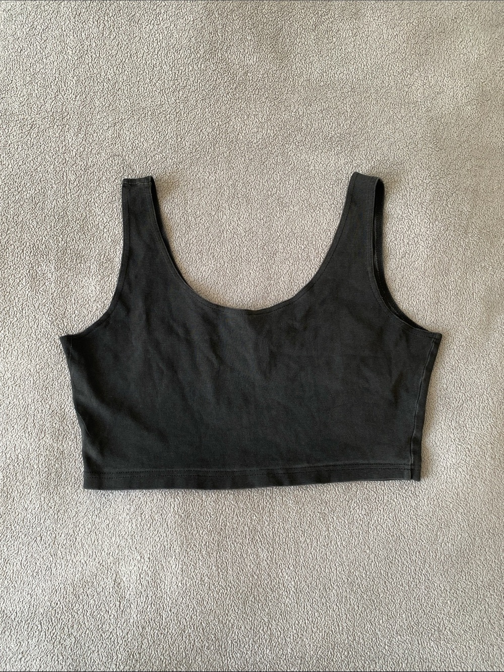 90s Black Cropped Tank Top